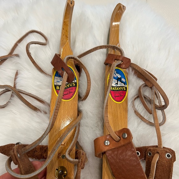 Batavus Friesland Grand Prix Vintage Ice Skates - Metal & Wood w/Leather… - Picture 6 of 12